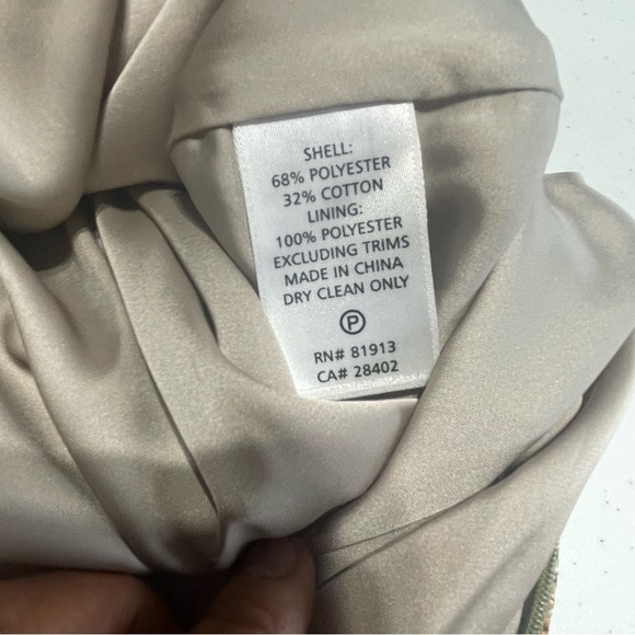 Tracy Reese Zig Zag Rafia Cross Back Shift in Tobacco color size S - Picture 11 of 15